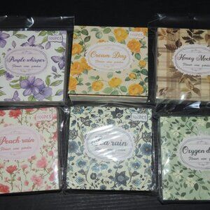 600pc Decorative Material Paper Set 6 Styles Tear-Off Sheets approx. 3.1” x 3.1"